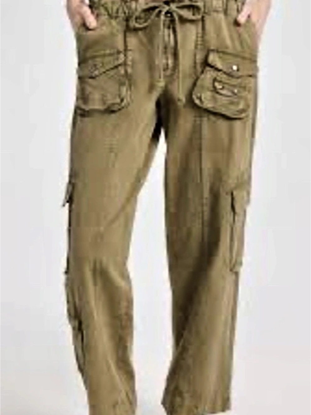 Free People We The Free Tahiti Pull-On Cargo Pants Women's Green